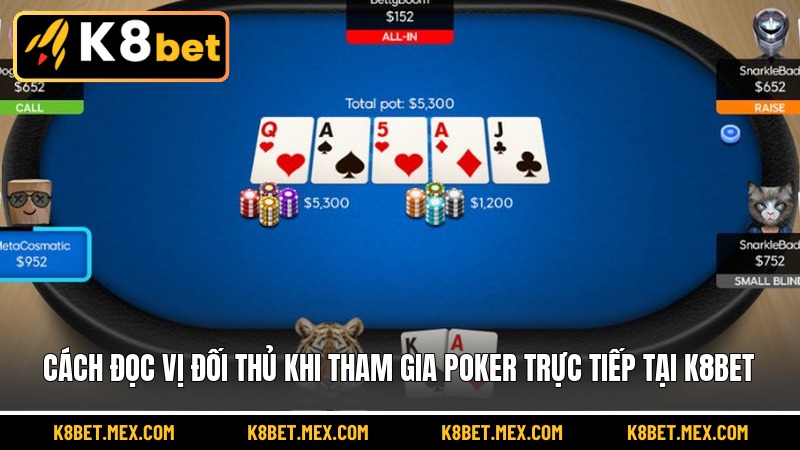 Cách đọc vị đối thủ khi tham gia Poker trực tiếp tại K8BET